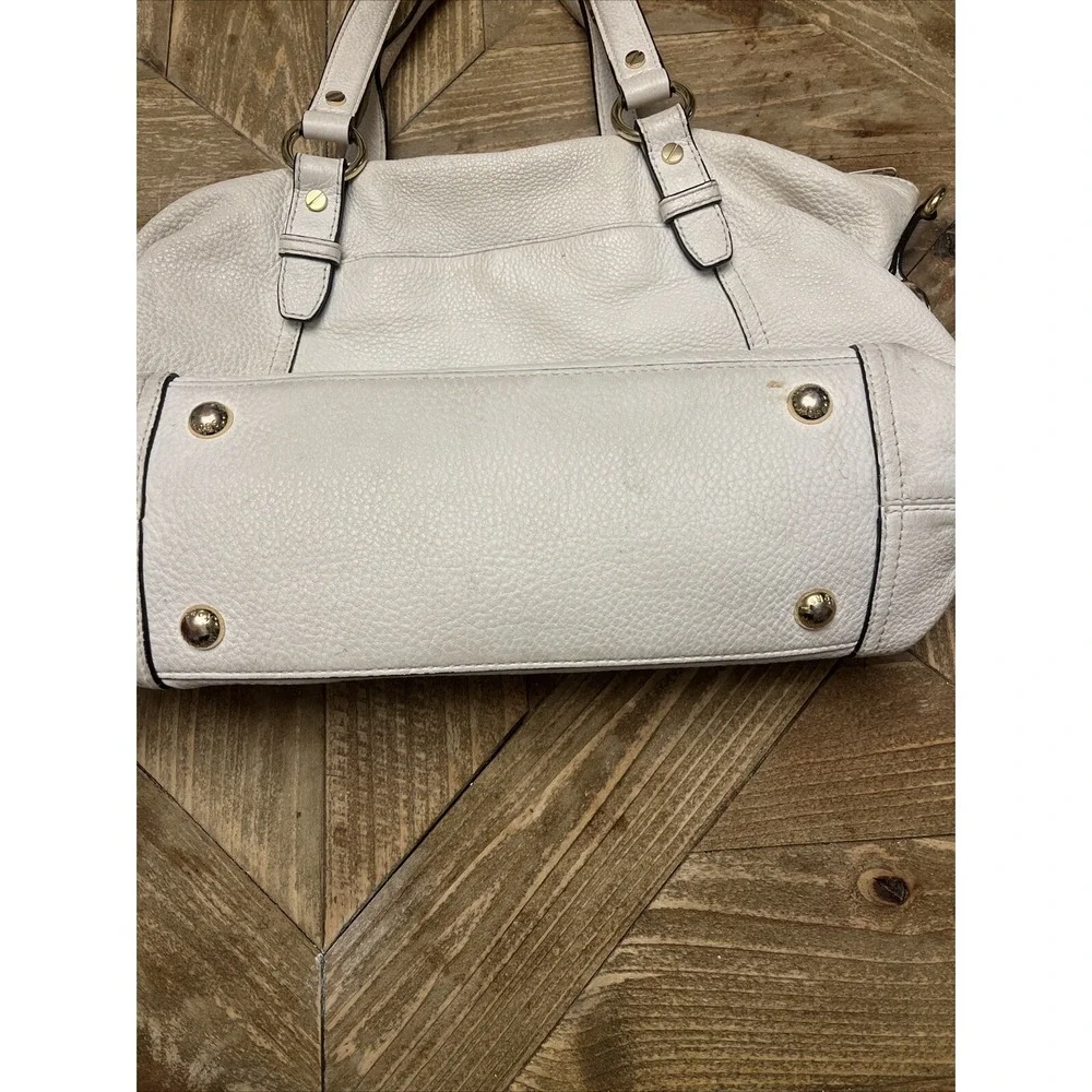 Michael Kors Leather Pebbled White Shoulder Bag Purse - STUNNER! - Picture 6 of 16